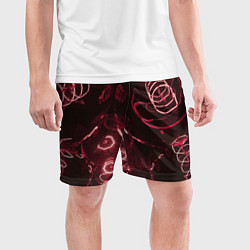 Шорты спортивные мужские Неоновые тусклые фонари, цвет: 3D-принт — фото 2