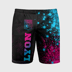 Шорты спортивные мужские Lyon - neon gradient: по-вертикали, цвет: 3D-принт