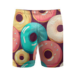 Шорты спортивные мужские Пончики и только пончики, цвет: 3D-принт