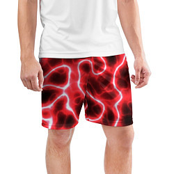 Шорты спортивные мужские Огненный камуфляж, цвет: 3D-принт — фото 2