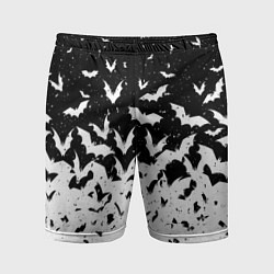 Мужские спортивные шорты Black and white bat pattern