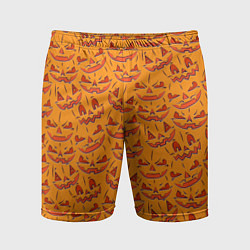 Шорты спортивные мужские Halloween Pumpkin Pattern, цвет: 3D-принт