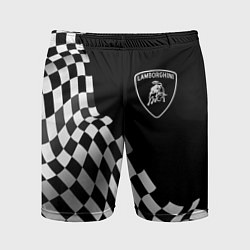 Мужские спортивные шорты Lamborghini racing flag