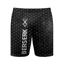 Шорты спортивные мужские Berserk glitch на темном фоне: по-вертикали, цвет: 3D-принт