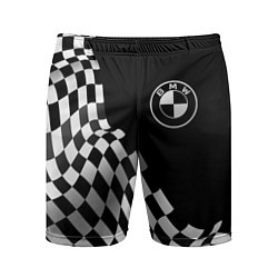 Шорты спортивные мужские BMW racing flag, цвет: 3D-принт