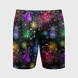 Шорты спортивные мужские Разноцветные узоры, цвет: 3D-принт