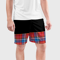 Шорты спортивные мужские Классическая шотландка, цвет: 3D-принт — фото 2