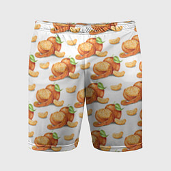 Шорты спортивные мужские Мандаринки - паттерн, цвет: 3D-принт