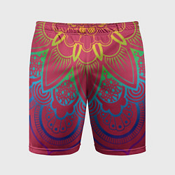 Шорты спортивные мужские Viva magenta mandala, цвет: 3D-принт