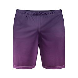 Шорты спортивные мужские Пурпурный-лиловый градиент, цвет: 3D-принт