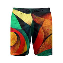 Мужские спортивные шорты Текстурированная цветная абстракция