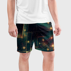 Шорты спортивные мужские Абстракция паркета и звезд, цвет: 3D-принт — фото 2
