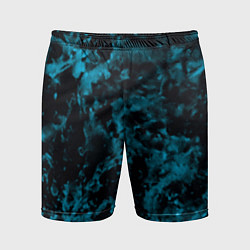 Шорты спортивные мужские Камуфляж с голубым оттенком, цвет: 3D-принт