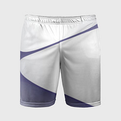 Мужские спортивные шорты Абстрактный белый и фиолетовый паттерн