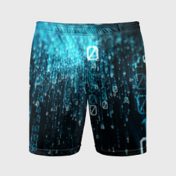 Мужские спортивные шорты Двоичный код