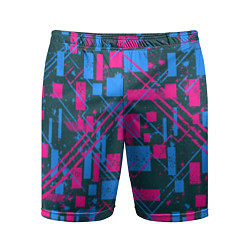 Мужские спортивные шорты Геометрическая абстракция из квадратов и прямоугол