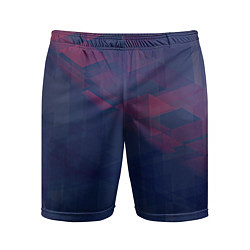 Мужские спортивные шорты Абстрактный прозрачный стеклянный фиолетовый патте