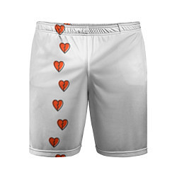 Шорты спортивные мужские Дорожка разбитых сердец - светлый, цвет: 3D-принт