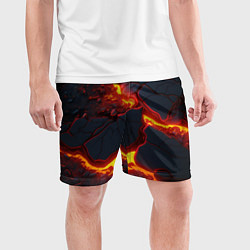 Шорты спортивные мужские Красивая неоновая лава, цвет: 3D-принт — фото 2