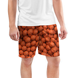 Шорты спортивные мужские Баскетбольные мячи, цвет: 3D-принт — фото 2