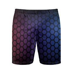 Шорты спортивные мужские Abstract hexagon fon, цвет: 3D-принт