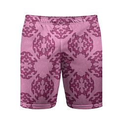Мужские спортивные шорты Розовая витиеватая загогулина