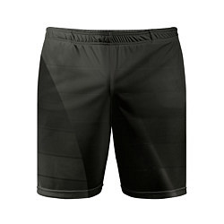 Мужские спортивные шорты Чёрные геометрические металлические листы