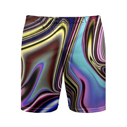 Шорты спортивные мужские Блестящая ткань, цвет: 3D-принт