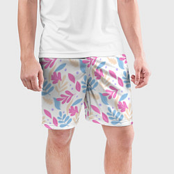 Шорты спортивные мужские Принт из листьев, цвет: 3D-принт — фото 2