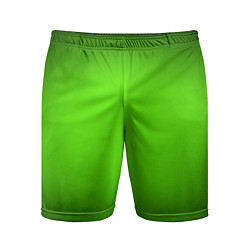 Мужские спортивные шорты Кислотный зеленый с градиентом