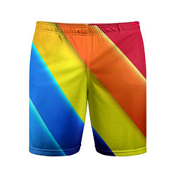 Мужские спортивные шорты Радужные полосы текстура