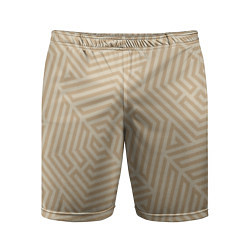 Мужские спортивные шорты Бежевый цвет с геометрическим узором