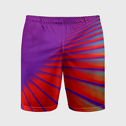 Шорты спортивные мужские Неоновые полосы абстракция, цвет: 3D-принт