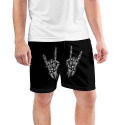 Шорты спортивные мужские Скелет кости руки skeleton, цвет: 3D-принт — фото 2