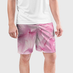 Шорты спортивные мужские Розовые перышки, цвет: 3D-принт — фото 2