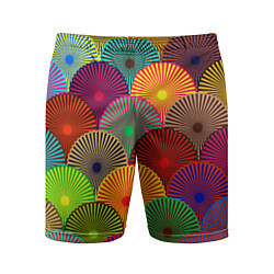 Шорты спортивные мужские Multicolored circles, цвет: 3D-принт