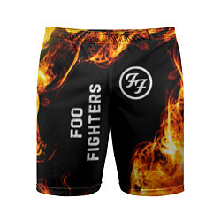 Мужские спортивные шорты Foo Fighters и пылающий огонь