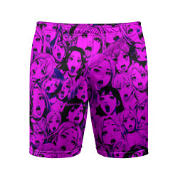 Шорты спортивные мужские Ahegao: Фиолетовый, цвет: 3D-принт
