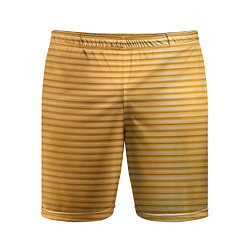 Шорты спортивные мужские Золотистый текстурный паттерн, цвет: 3D-принт