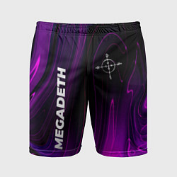 Мужские спортивные шорты Megadeth violet plasma