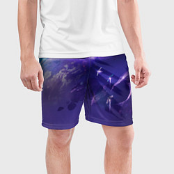 Шорты спортивные мужские Фиолетовый необъятный космос, цвет: 3D-принт — фото 2