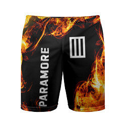 Шорты спортивные мужские Paramore и пылающий огонь, цвет: 3D-принт