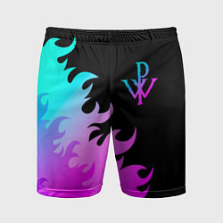 Мужские спортивные шорты Powerwolf неоновый огонь