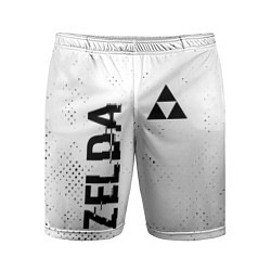 Мужские спортивные шорты Zelda glitch на светлом фоне: надпись, символ