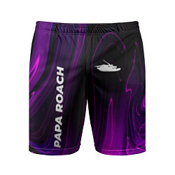 Шорты спортивные мужские Papa Roach violet plasma, цвет: 3D-принт