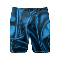 Шорты спортивные мужские Синий шёлк, цвет: 3D-принт