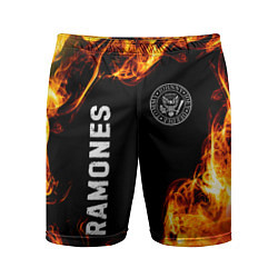 Мужские спортивные шорты Ramones и пылающий огонь
