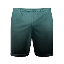 Мужские спортивные шорты Градиент зелено-черный