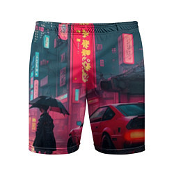Мужские спортивные шорты Дождь на улицах Японии