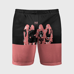 Шорты спортивные мужские BLACK PINK на черно-розовом, цвет: 3D-принт